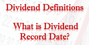 Dividend Record Date